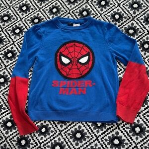 Spider-Man Kids Blue and Red Sweater
